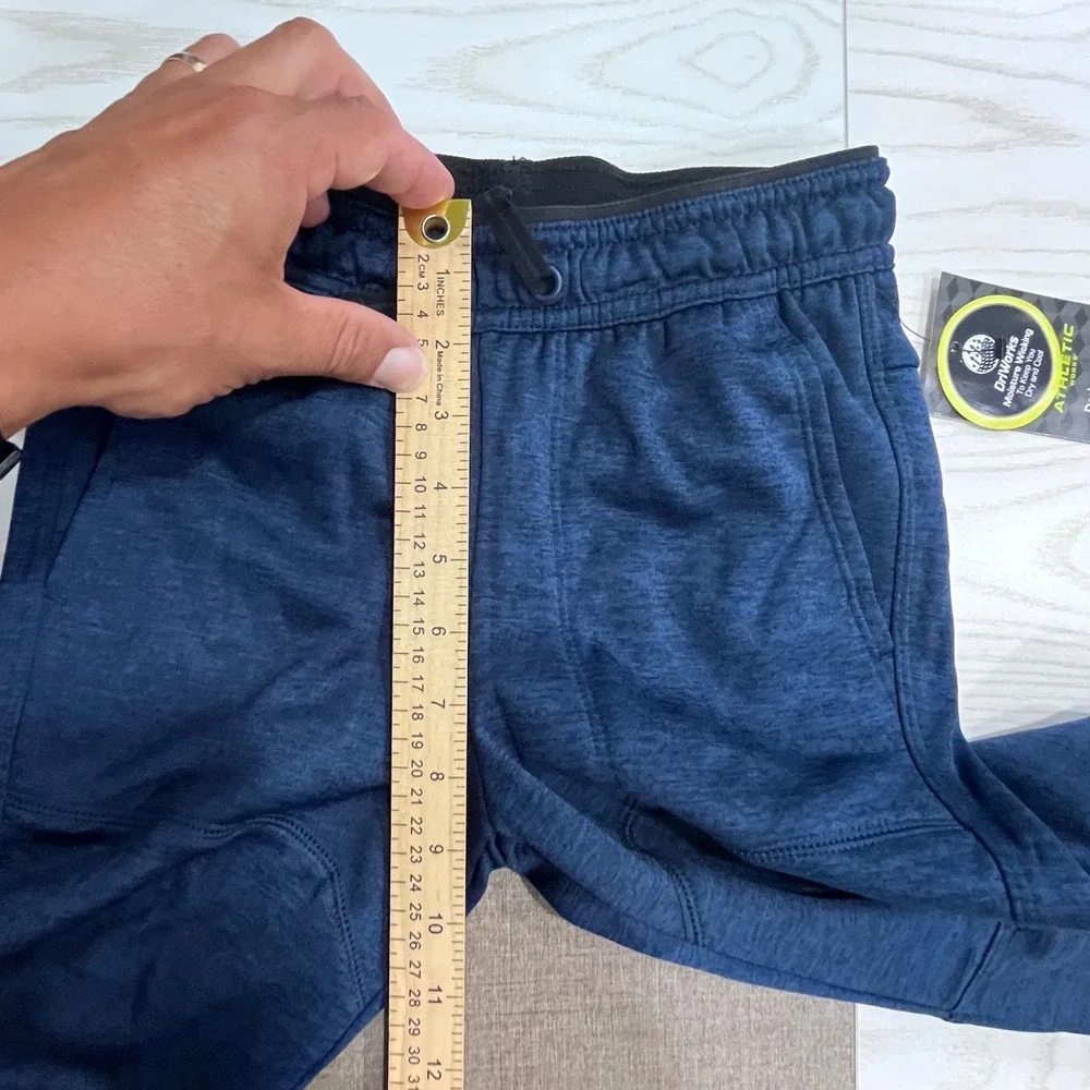 Athletic Works Jogger Pants‎ Boys Small 6-7 Blue Heather Tech Fleece DriWorks